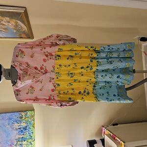 Mary Marshmallow flowered tiered dress